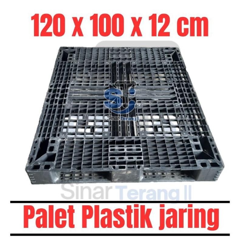 

[ KURIR TOKO ] Palet Plastik 120x100x12cm / Palet Plastik Jaring / Palet Plastik Tatakan Barang Gudang / Pallet Plastik AST