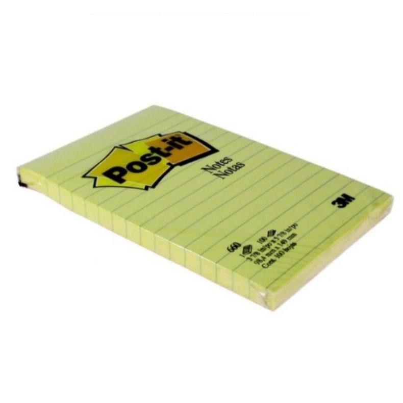 

3M post it sticky notes yellow lines bergaris 660 AST