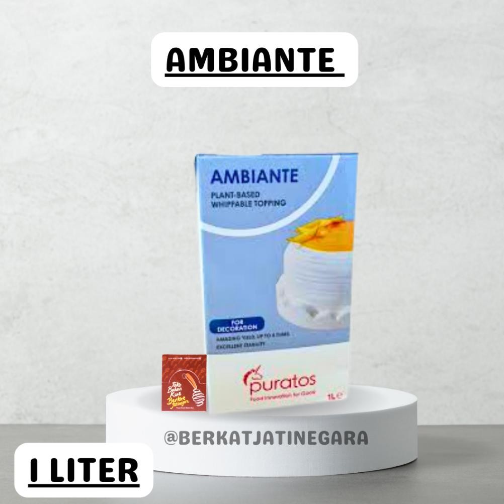 

AMBIANTE WHIPPING CREAM PURATOS 1 LITER / TOPPING DEKORASI CAKE