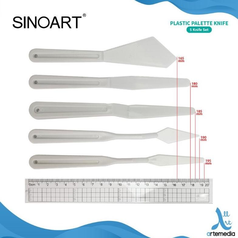 

SINOART PLASTIC PALLETE KNIFE SET PISAU PALET LUKIS SPATULA PLASTIK AST