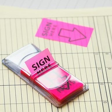 

Stick'n Pop-Up Flags 26016 - Memo Sticky Note transparan SIGN HERE AST