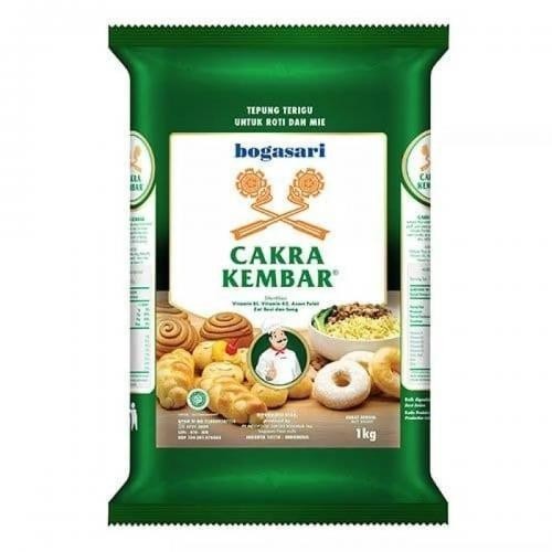 

Tepung Terigu Cakra Kembar Bogasari 1 Kg