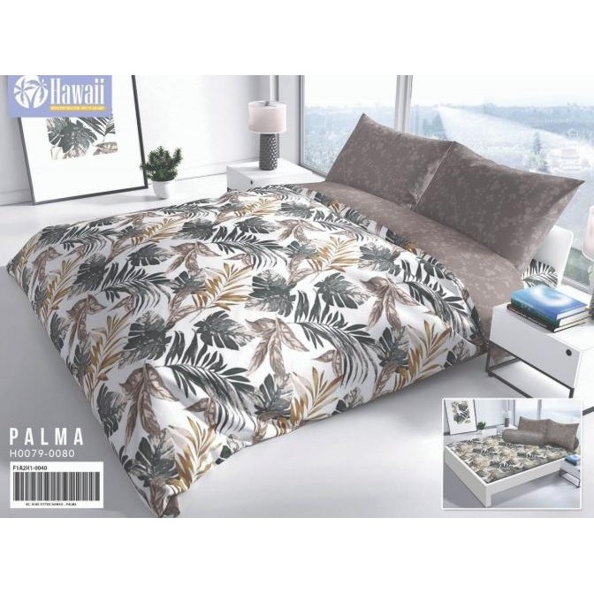 Bedcover & Sprei Set Hawaii King 180x200 Corak Palma