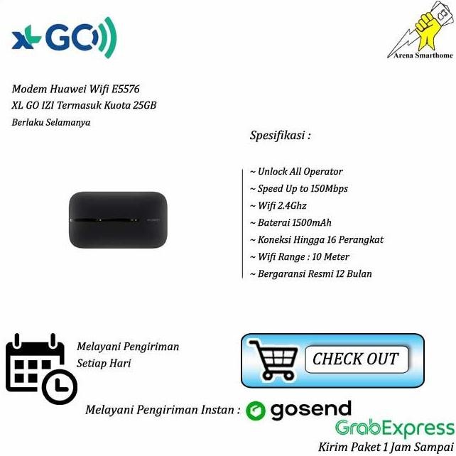 Modem Huawei Wifi E5576 Xl Go Izi 25Gb New Stok