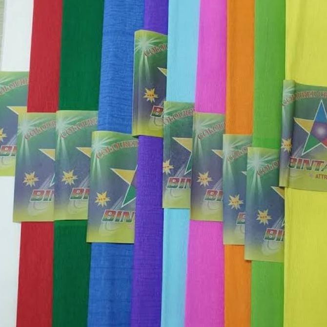 

Kertas Krep Jagung Warna Warni Lembaran Uk 114X60 Cm Hias Pesta Co