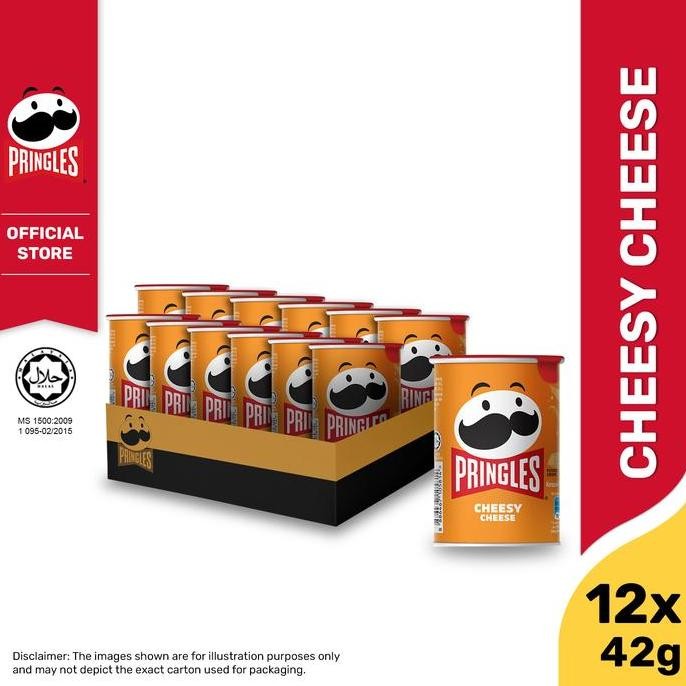 

[Carton Deals] Pringles Cheesy Cheese Keripik 42Gr (12 Pcs)