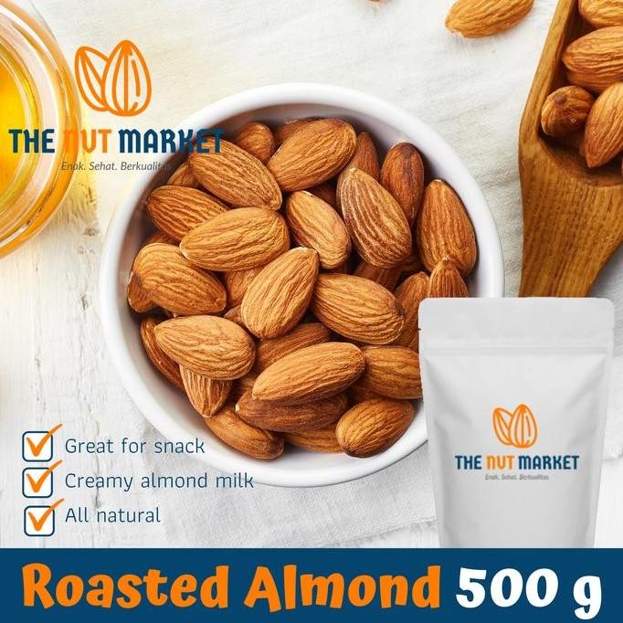 

Kacang Almond Panggang Original (Roasted Natural Almond) 500Gram Murah
