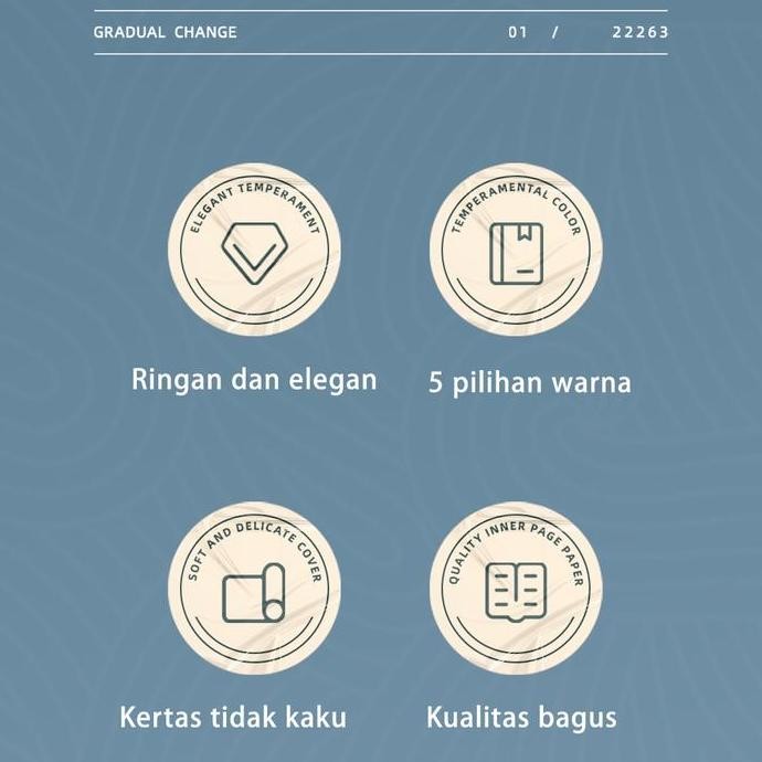 

Deli Notebook / Buku Catatan Ukuran 25K 80 Lembar Kertas 80G Cover Waterproof 22263 Paper Stationery Co