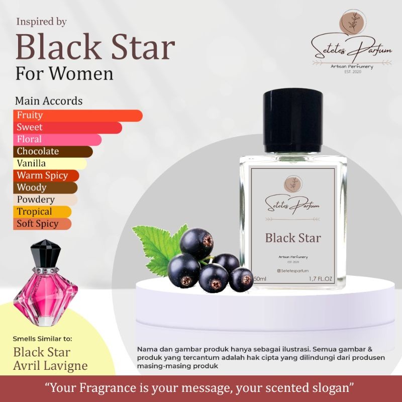 Setetes Parfum Black Star inspired by Avril Lavigne Black Star - Parfum Wanita
