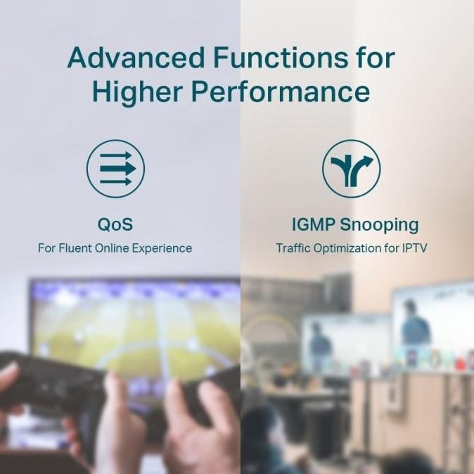 Switch Tp-Link - Tl-Sg1005Lp 5 Port Gigabit 4 Port Poe+ New Stok