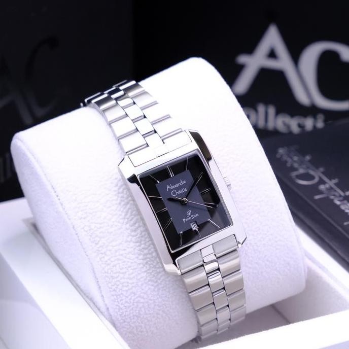 Tersedia JAM TANGAN WANITA ALEXANDRE CHRISTIE AC 1019 AC1019 SILVER BLACK STAINLESS ORIGINAL