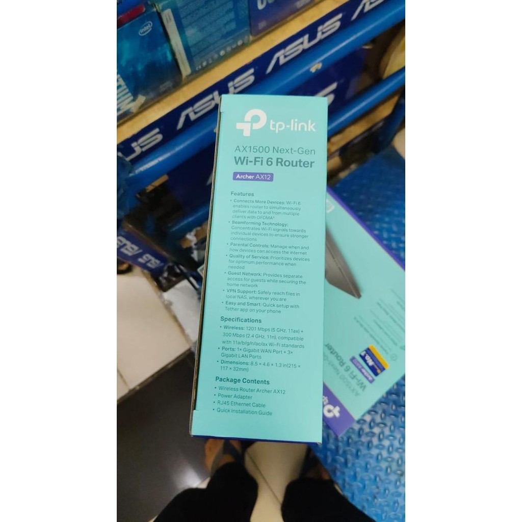 Tp-Link Archer Ax12 Ax1500 Wi-Fi 6 Router Tplink Archer Ax12 Ax 12 New Stok