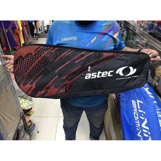 Tersedia TAS COVER BADMINTON ASTEC 2 zipper ORIGINAL