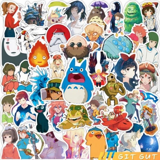 

Sticker Pack Stiker Vinyl 50 Pcs Anime Studio Ghibli Hayao Miyazaki Co