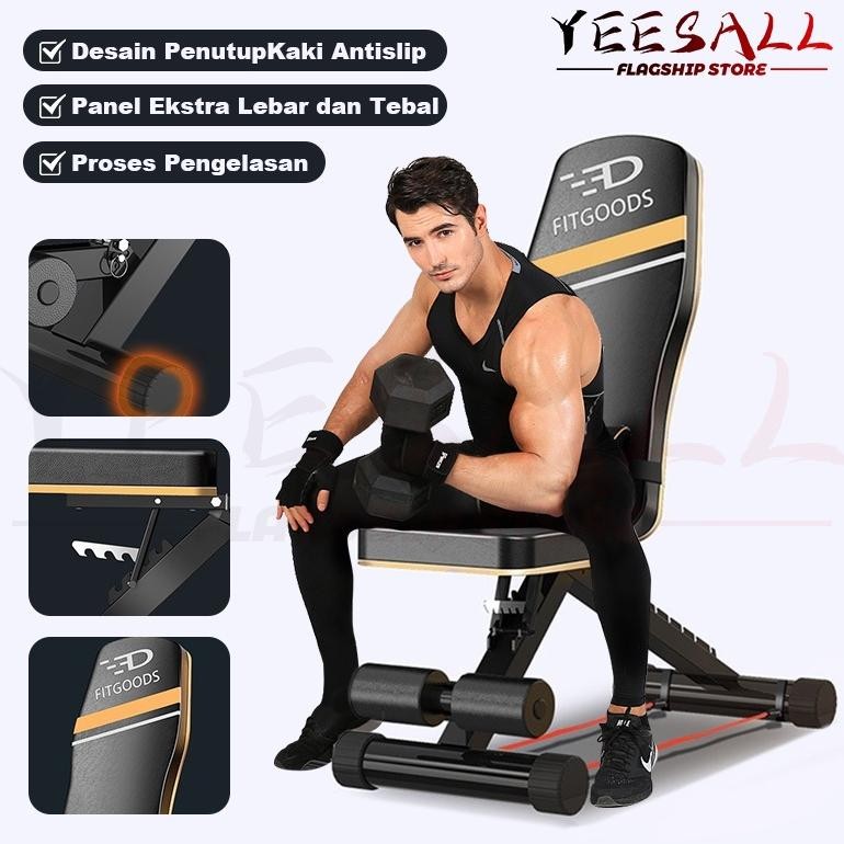 Bench press home gym/Adjustable Bench Press Bangku Sit Up Multifungsi Olahraga Fitness Bench Kursi G