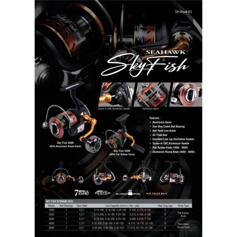 Reel Spinning Seahawk Sky Fish 1000~6000 Power Handle - Juragan Pancing Murah