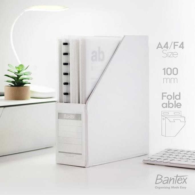 

Bantex Box File / Magazine File A4 F4 Folio 100 Mm White Co