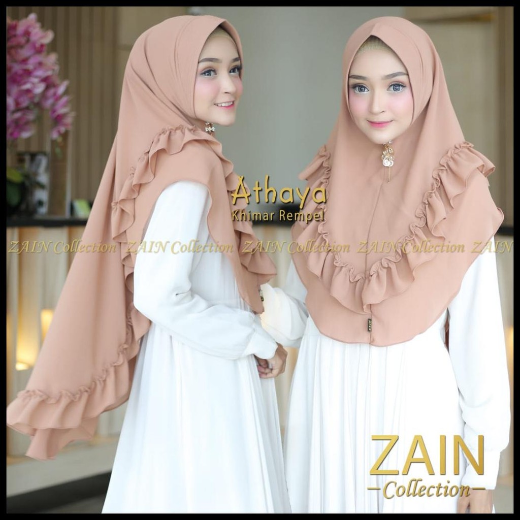 JILBAB CERUTY 2 LAYER / HIJAB SYARI CERUTY PREMIUM HIJAB SYAR'I ATHAYA // BY ZAIN COLLECTION