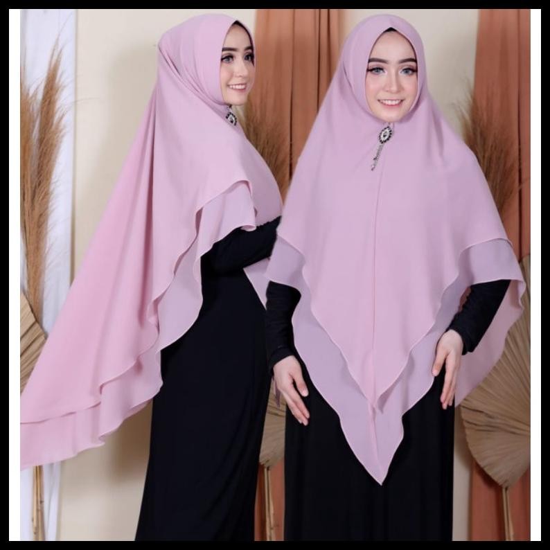 KHIMAR NAMEERA POLOS HIJAB JILBAB SYARI JUMBO ORI JNS HIJAB