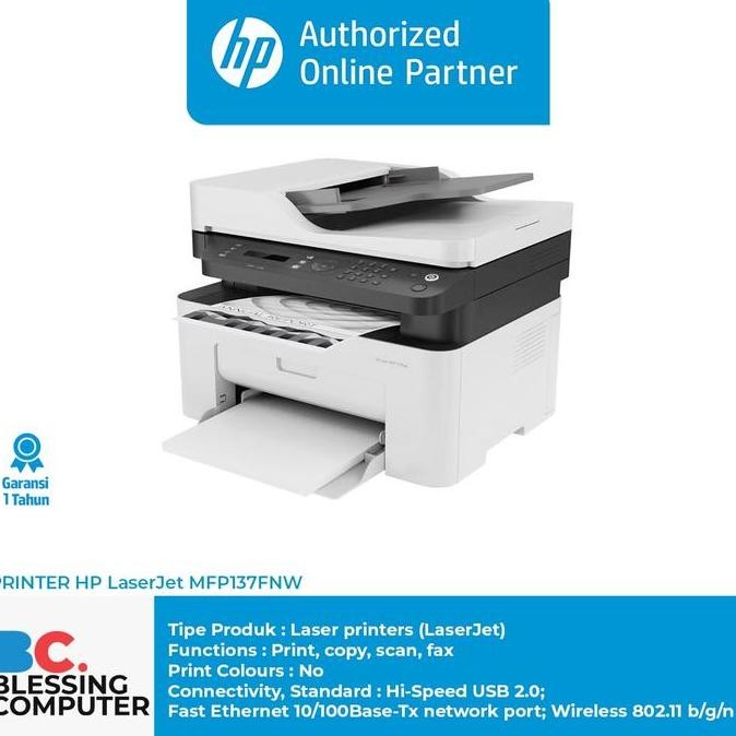 Printer Hp Laserjet Mfp137Fnw New Stok