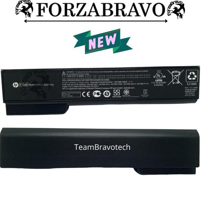 Hp Laptop Baterai Battery Original Elitebook 8460 8460W 8460P 8560P Probook 6460B 6465B Cc06 - Black