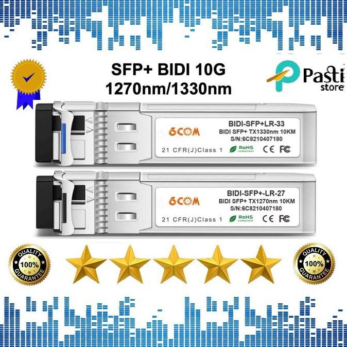 6Com,Bidi Sfp+ 10G 1270Nm/1330Nm,Smf,10Km,Ddm,Lc New Stok