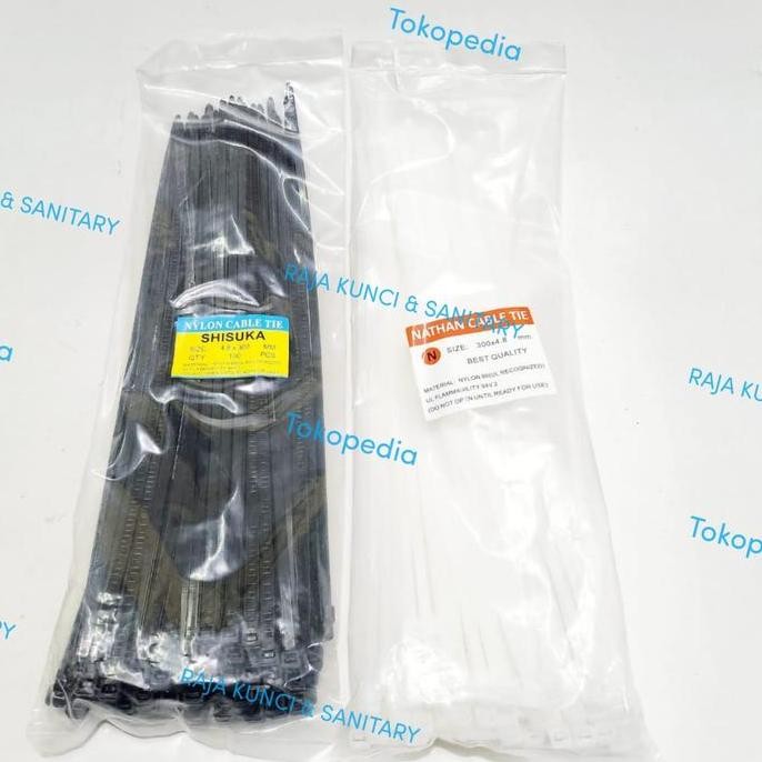 

Kabel Ties Nylon 4,8 X 300 Mm Putih - Hitam / Cabel Tie 4,8 X 300 Putih - Hitam 30Cm Co