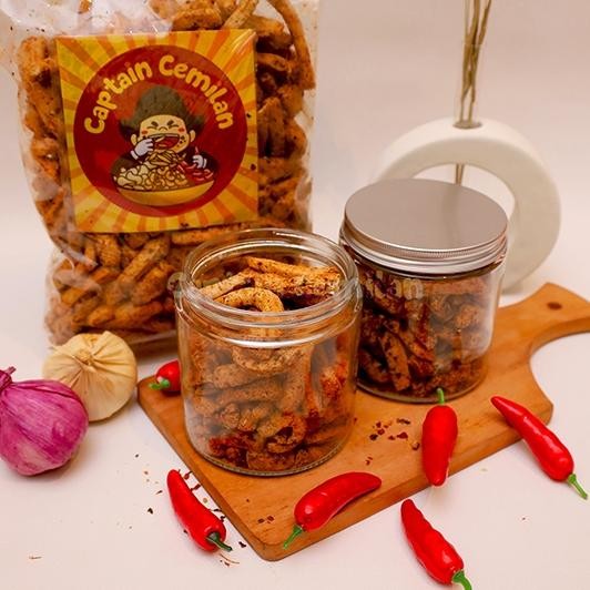 

1Kg Basreng Pedas Gurih Daun Jeruk Renyah Kriuk 1KG Captain Cemilan Cemilan Snack Basreng Kiloan