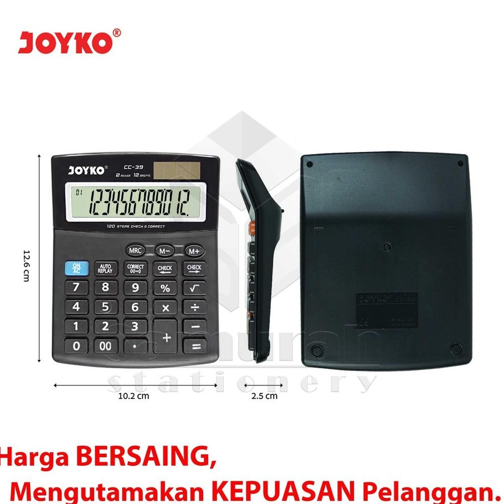 

Kalkulator Meja Joyko CC 39 / Mesin Hitung CC-39 / Calculator 12 Digit / Check Correct / Big Display