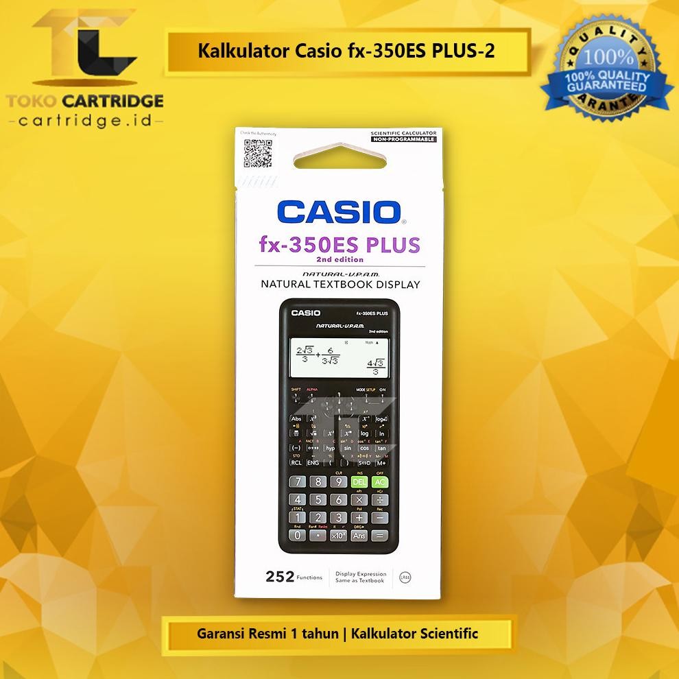 

Kalkulator Casio FX 350ES PLUS-2 Scientific Calculator Ilmiah Standar FX-350ES Plus 2 Garansi Resmi Original