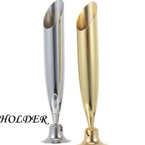 

Pulpen Meja Counter Stainless Steel Plus Dudukan Standing Holder Pen Bracket Rose Gold Silver Chrome