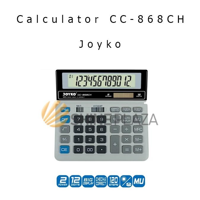

Calculator Pasar Joyko CC-868CH - Kalkulator 12 Digits Check Correct