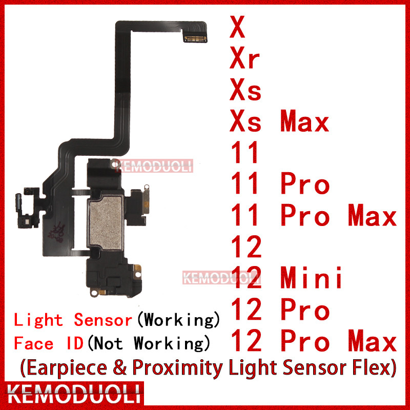 Suku cadang pengganti speaker earphone suara atas untuk iphone 11 12 mini x xs xr pro max sensor jar