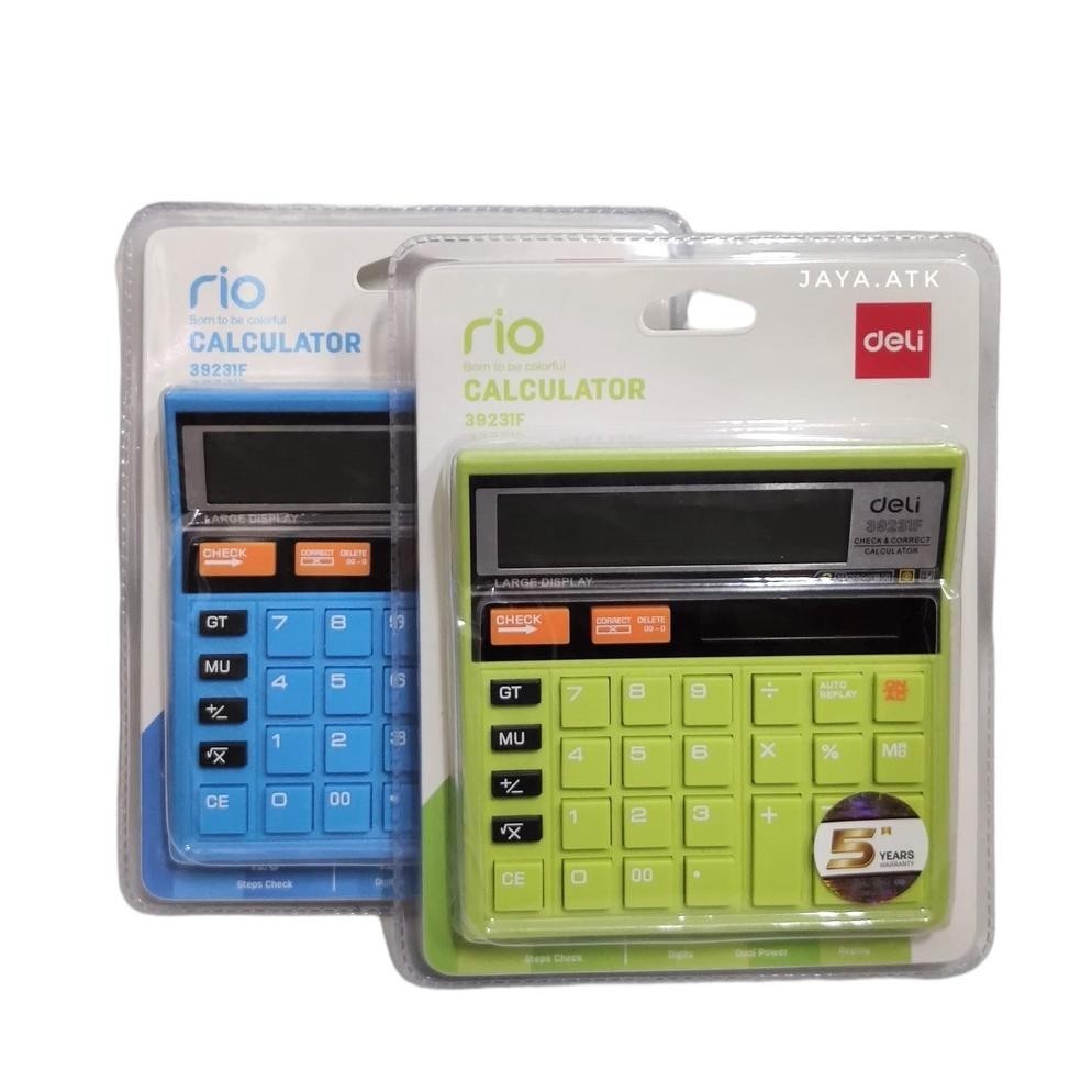 

KALKULATOR DAGANG MEJA DELI 39231F 12 DIGIT CHECK KOREKSI WARNA AUTO REPLAY