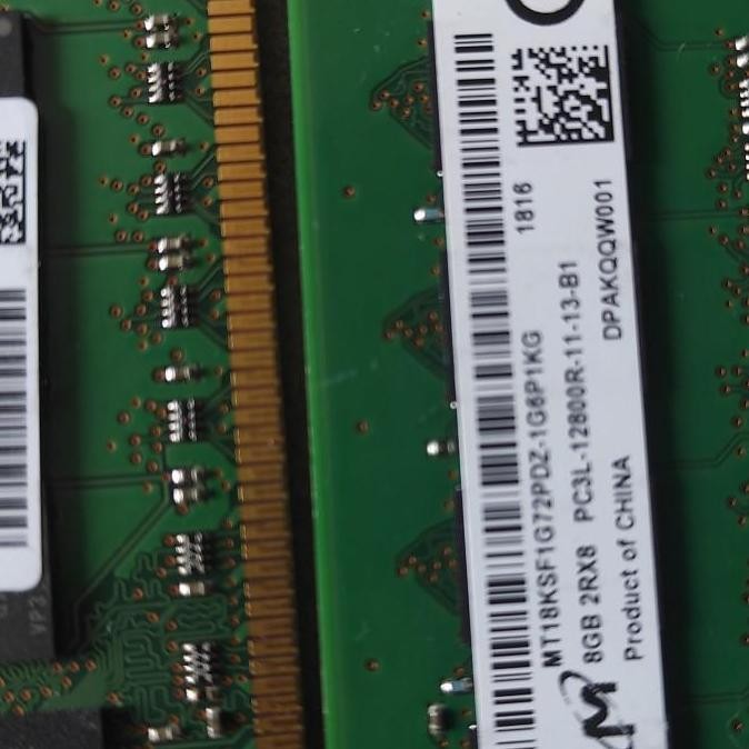 Ram Server Ddr3 8Gb Micron Ecc Untuk Server New Stok