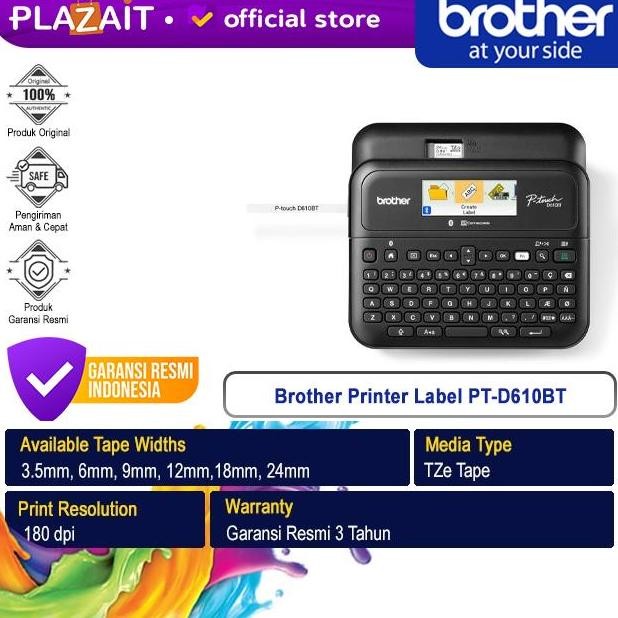

Brother Printer Label Pt-D610Bt Label Maker New Stok