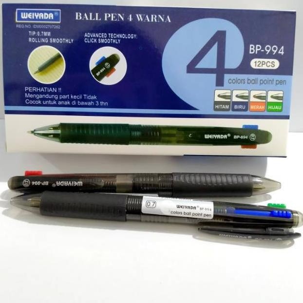 

(1 Lusin/ 12 Pcs) Bolpen/ Pulpen/ Pena/ Ball Pen Cetek Cetekan 4 Warna Weiyada Debozz BP-994 Labubu