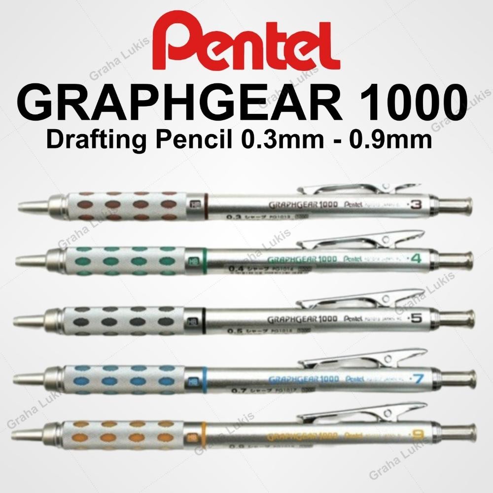 

Pentel Graph Gear 1000 Drafting Pencil - 0.3 / 0.5 / 0.7 / 0.9 mm