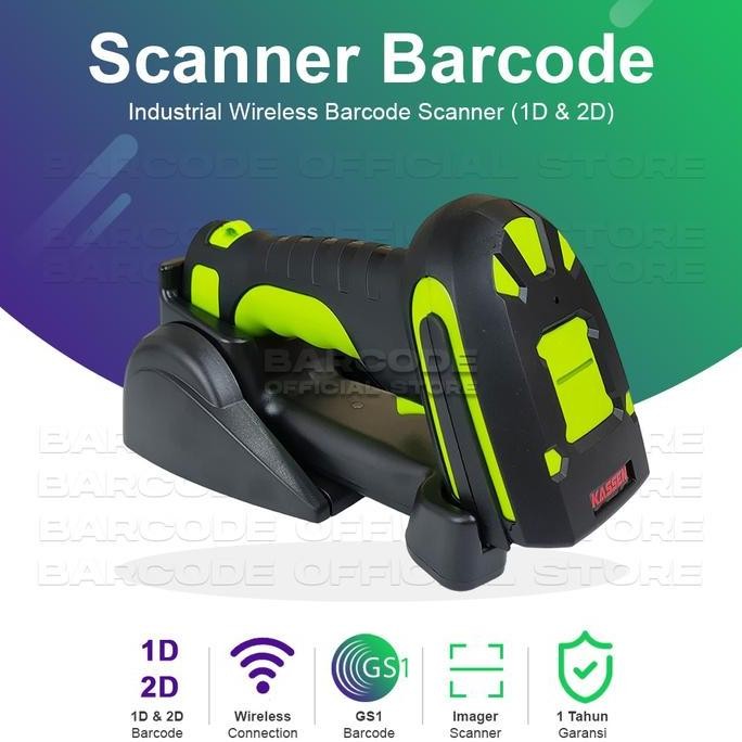 Scanner Bar Kassen Rf-2800 1D & 2D Wireless Handheld Industrial New Stok