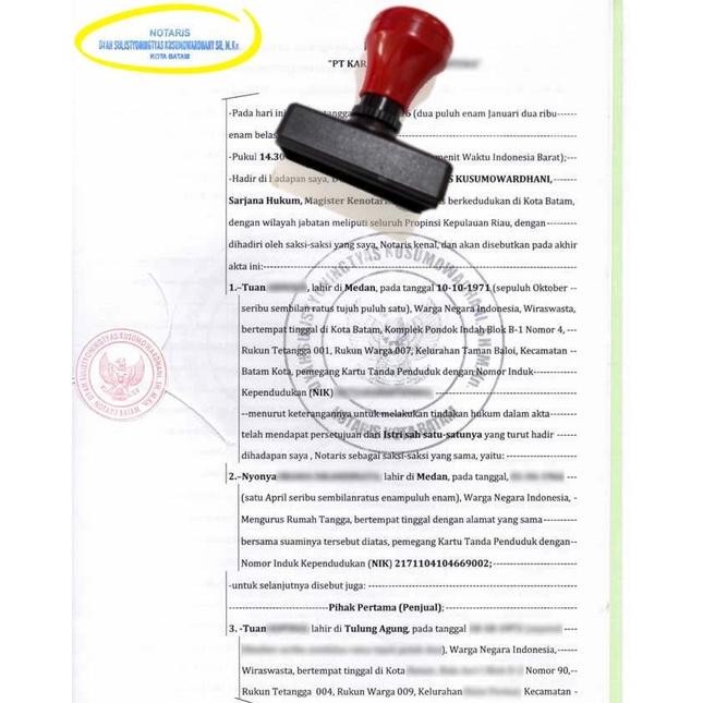 

Stempel Tanda Terima Notaris / PPAT
