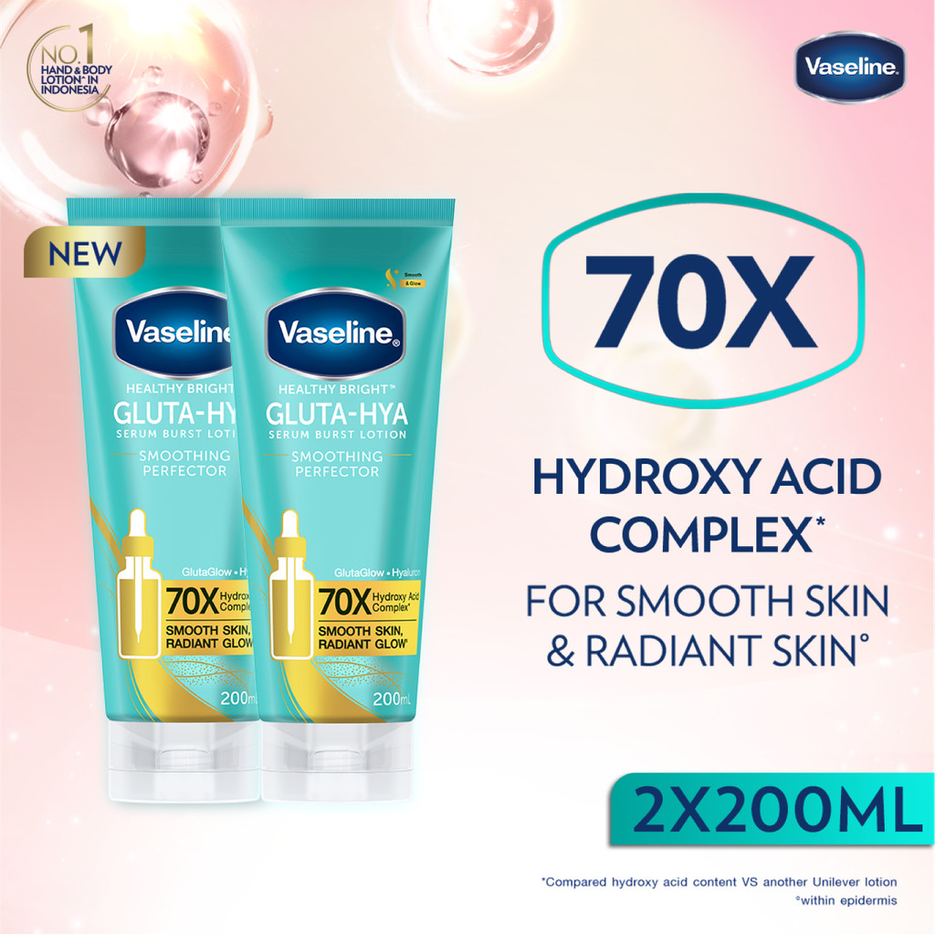 VASELINE GLUTA-HYA BODY SERUM SMOOTHING PERFECTOR 200MLx2