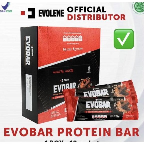 

Evobar 1 Box Isi 12 Pcs By Evolene Evo Bar Sna Protein Coklat 264Gr