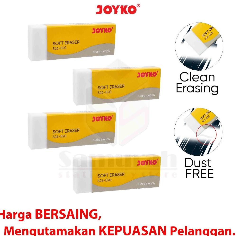 

Penghapus Pensil Joyko B 20 Besar ( Sepak isi 20 Pcs ) ER20 BL Hitam / B20 Putih