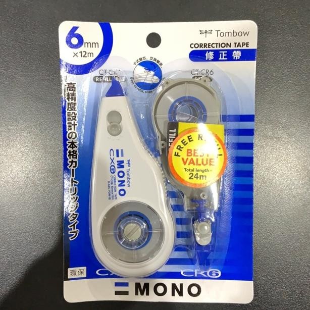 

TOMBOW Mono Correction Tape Cx6Cr6 + Refill Tip Ex Tip-Ex
