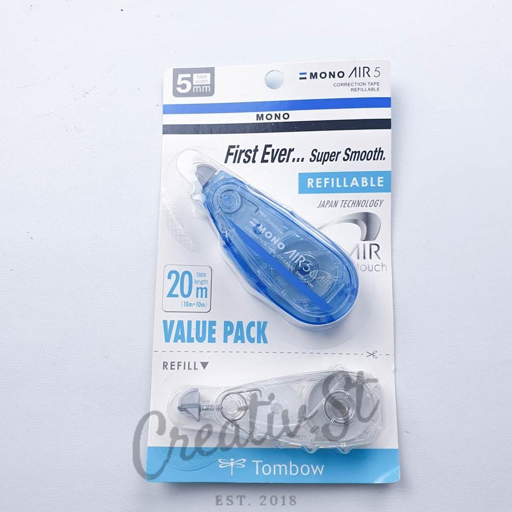 

TOMBOW Mono Air 5 Correction Tape + Refillable Ct-Cax5C41Car 10 M 20M