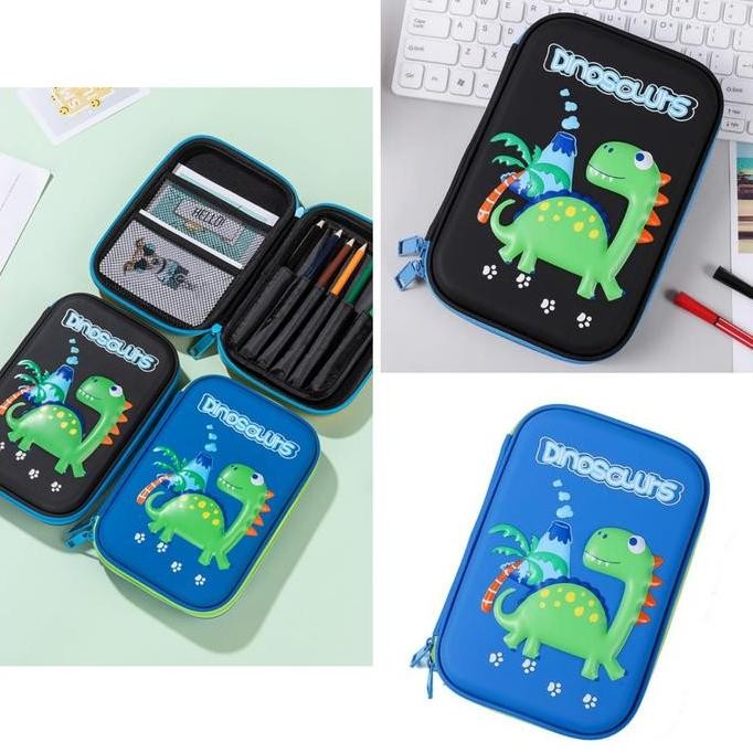 

Tempat pensil kotak pensil 3D Dino Cowo Hardtop Pencil Case tempat pensil Anak Cowo Kado Ultah Keren Stationery PS