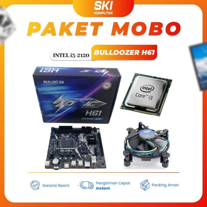 NEW PAKET MOTHERBOARD H61 + PROCESSOR Core i3-2120/2130 4GB DDR3