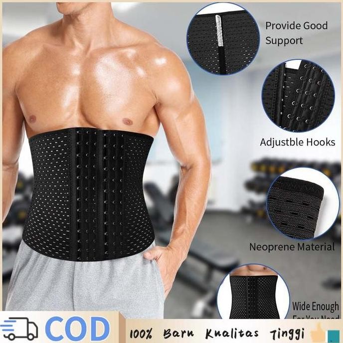 Ready Korset Cowok Korset Perut Pria  Adjustable Corset Pelangsing Perut Korset Perut Pria Pakaian P