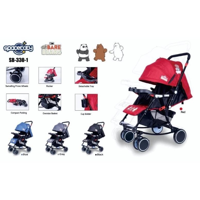 Stroller Space Baby SB3301 2in1 / Space Baby SB330-1 / Stroller Bayi Dua Arah AST