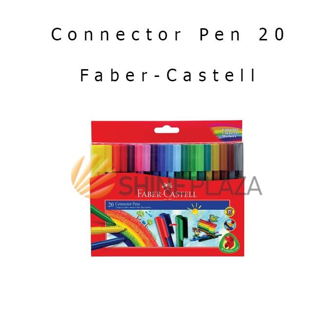 

Connector Pen Marker 20 Colors Faber-Castell - Spidol Warna Set Isi 20